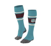 FALKE Women's SK2 Intermediate Wool W Kh Wool Functional Yarn Warm Thick 1 Pair Skiing Socks, Turquoise Peacock Blue 6536 Trend, 4-5