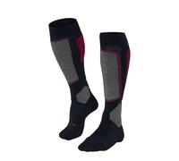 FALKE Women's SK2 Ski Socks Medium Cushioning Shin Padding Anti Blister Warm Breathable Quick-Drying Climate-Regulating Odour-Neutralising Wool Functional Yarn 1 Pair