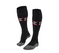 FALKE Women's SK4 Advanced W KH Wool Functional Yarn Warm Thin 1 Pair Skiing Socks, Black (Black-Mix 3010) - stripes, 5.5-6.5