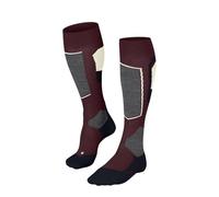 FALKE Women's SK4 Advanced W Kh Wool Warm Thin 1 Pair Skiing Socks, Red Merlot 8117-O 4-5