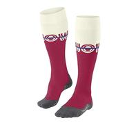 FALKE Women's SK4 Advanced W KH Wool Warm Thin 1 Pair Skiing Socks, Red (Rose 8564) - Snow, 5.5-6.5