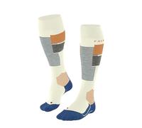 FALKE Women's SK4 Stripe Ski Socks Light Cushioning Anti Blister Warm Thin Breathable Quick-Drying Climate-Regulating Odour-Neutralising Wool Functional Yarn 1 Pair