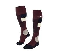 FALKE Women's SK4 Advanced W Kh Wool Functional Yarn Warm Thin 1 Pair Skiing Socks, Red Merlot 8117 Trend, 7-8