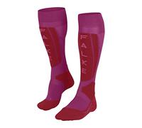 FALKE Women's SK5 Expert W Kh Silk Warm Thin 1 Pair Skiing Socks, Purple Lipstick Pink 8528, 4-5
