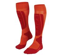 FALKE Women's SK5 Expert W Kh Silk Warm Thin Skiing Socks 1 Pair, Orange Flash 8034, 4-5