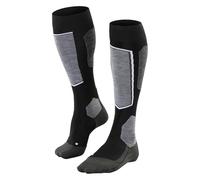 FALKE Women's SK6 Pro W Kh Wool Lyocell Functional Yarn Warm Thin 1 Pair Skiing Socks, Black Black-Mix 3010, 4-5