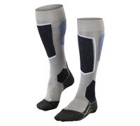 FALKE Women's SK6 Pro W Kh Wool Lyocell Functional Yarn Warm Thin 1 Pair Skiing Socks, Grey Mid Melange 3539, 4-5