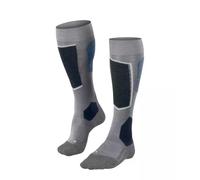 FALKE Women's SK6 Pro W Kh Wool Lyocell Functional Yarn Warm Thin Skiing Socks 1 Pair, Grey Mid Melange 3539, 7-8