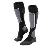 FALKE Women's SK6 Pro W Kh Wool Warm Thin 1 Pair Skiing Socks, Black Black-Mix 3010, 4-5