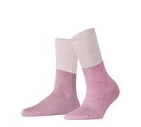 FALKE Women's Slow Mood W So Linen Cotton Patterned 1 Pair Socks, Pink Rose-White 8246, 2.5-5