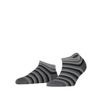 FALKE Women's Smart Stripe W Sn Cotton Low-Cut Patterned 1 Pair Trainer Socks, Grey Hematite 3240, 5.5-8