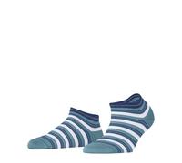 FALKE Women's Smart Stripe W Sn Cotton Low-Cut Patterned 1 Pair Trainer Socks, Turquoise Key Largo 6852, 2.5-5