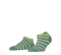 FALKE Women's Smart Stripe W Sn Cotton Low-Cut Patterned 1 Pair Trainer Socks, Turquoise Ocean Green 7506, 2.5-5