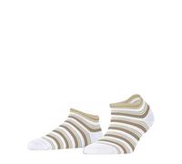 FALKE Women's Smart Stripe W Sn Cotton Low-Cut Patterned 1 Pair Trainer Socks, White 2000, 5.5-8