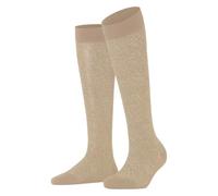 FALKE Women's Snow Glitter W Kh Wool Long Patterned Knee-High Socks 1 Pair, Beige Country 4380, 5.5-8