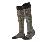 FALKE Women's Snow Glitter W Kh Wool Long Patterned Knee-High Socks 1 Pair, Black 3000, 5.5-8