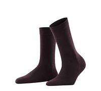 FALKE Women's Softmerino W So Wool Cotton Plain 1 Pair Socks, Red Barolo 8596, 4-5