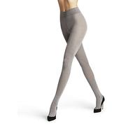 FALKE Women's Softmerino W Ti Wool Cotton Thick Plain 1 Pair Tights, Grey Light Melange 3830, S