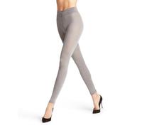 FALKE Women's Softmerino W Le Wool Cotton Thick Plain 1 Pair Leggings, Grey Light Melange 3830, S-M