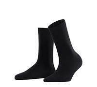 FALKE Women's Softmerino W So Wool Cotton Plain Socks, Opaque, Black 3009, 2.5-3.5