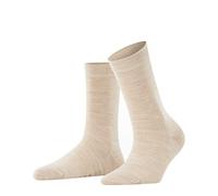 FALKE Women's Softmerino W So Wool Cotton Plain 1 Pair Socks, Blue Linen Melange 4549, 4-5