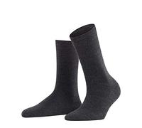 FALKE Women's Softmerino W So Wool Cotton Plain 1 Pair Socks, Grey Anthracite Melange 3089, 4-5