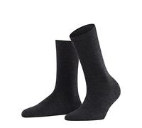 FALKE Women's Softmerino W So Wool Cotton Plain 1 Pair Socks, Grey Anthracite Melange 3089, 7-8