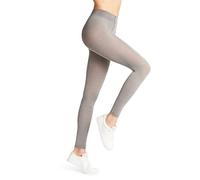 FALKE Women's Softmerino W Le Wool Cotton Thick Plain 1 Pair Leggings, Grey Light Melange 3830, S-M