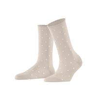 FALKE Women's Spike Dot W So Cotton Patterned Socks 1 pair, Off White Cream 4116, 5.5-8