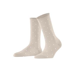 FALKE Women's Spike Dot W So Cotton Patterned Socks 1 pair, Off White Cream 4116, 5.5-8