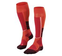 FALKE Women's ST4 Wool Ski Socks, Thermal, Orange (Samba Orange 8182), 7-8 (1 Pair)