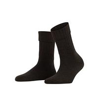 FALKE Women's Striggings Rib W So Wool Plain 1 Pair Socks, Brown Dark 5450, 2.5-5