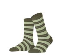 FALKE Women's Stripe Uniform W So Cotton Patterned 1 Pair Socks, Green Crocodile 7503, 5.5-8
