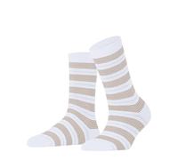 FALKE Women's Stripe Uniform W So Cotton Patterned 1 Pair Socks, White 2000, 2.5-5