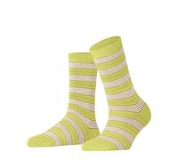 FALKE Women's Stripe Uniform W So Cotton Patterned 1 Pair Socks, Yellow Ananas 1323, 2.5-5