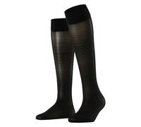 FALKE Women's Sun Blind 25 DEN W Kh Sheer Patterned 1 Pair Knee-High Socks, Black 3009, 5.5-8