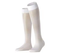 FALKE Women's Sun Blind 25 DEN W Kh Sheer Patterned 1 Pair Knee-High Socks, White 2209, 5.5-8