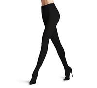 FALKE Women's Temple Angel 60 DEN W TI Semi-Opaque Thick Patterned 1 Pair Tights, Black (Black 3009), M