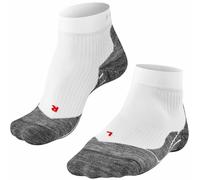 Falke Womens Tennis 4 Short Sneaker Socks - White/Grey