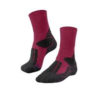 FALKE Women's TK1 Adventure Cool W So Lyocell Functional Yarn Thick Anti-Blister 1 Pair Hiking Socks, Pink Rose 8565, 7-8