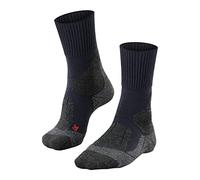 FALKE Women's TK1 Adventure W So Wool Thick Anti-Blister 1 Pair Hiking Socks, Blue Marine 6120, 5.5-6.5