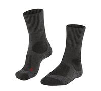 FALKE Women's TK1 Adventure W So Wool Thick Anti-Blister 1 Pair Hiking Socks, Grey Asphalt Melange 3180, 2.5-3.5