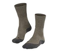 FALKE Women's TK1 Adventure Wool W So Breathable Thick Anti-Blister 1 Pair Hiking Socks, Beige Kitt Mouline 4310, 7-8