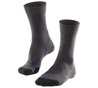 FALKE Women's TK2 Explore Cool W So Lyocell Functional Yarn Thick Anti-Blister 1 Pair Hiking Socks, Grey Asphalt Melange 3180, 4-5