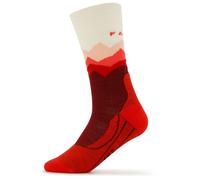 FALKE Women's TK2 Explore W So Wool Thick Anti-Blister 1 Pair Hiking Socks, Red Merlot 8117 Crest-O, 7-8