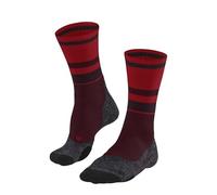 FALKE Women's TK2 Explore Compression W So Wool Functional Yarn Thick Anti-Blister Hiking Socks 1 pair, Red Fuego-Black 8078, 2.5-3.5