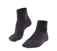 FALKE Women's TK2 Explore Cool Short W Sso Lyocell Functional Yarn Thick Anti-Blister 1 Pair Hiking Socks, Grey Asphalt Melange 3180, 2.5-3.5
