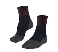 FALKE Women's TK2 Explore Cool Short W Sso Lyocell Functional Yarn Thick Anti-Blister 1 Pair Hiking Socks, Red Barolo 8526, 4-5