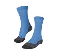 FALKE Women's TK2 Explore Cool W So Lyocell Functional Yarn Thick Anti-Blister Hiking Socks 1 Pair, Grey Morning Sky 6546, 5.5-6.5