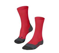 FALKE Women's TK2 Explore Cool W So Lyocell Functional Yarn Thick Anti-Blister Hiking Socks 1 Pair, Red Big 8178, 4-5